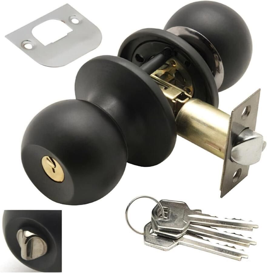 Deurknoppen zwart stijlvol en functioneel 2 stuks