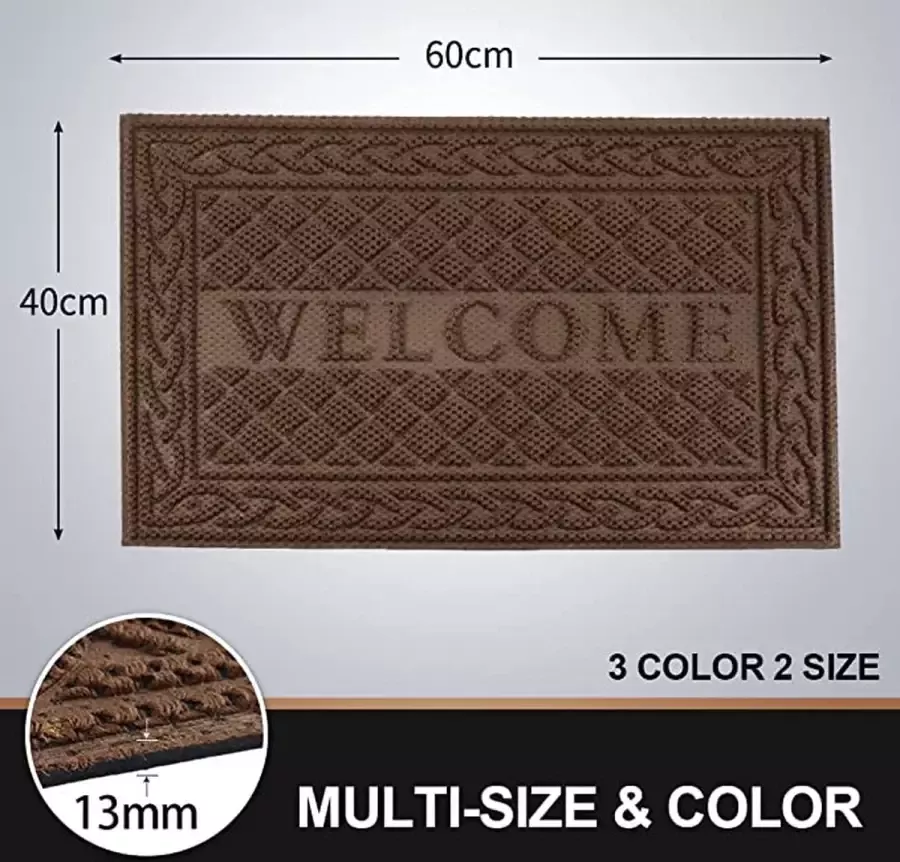 Deurmat Voetmat Vloerkleed Hoogwaardig Tapijt Vloerverwarming Non-Slip Doormat -R 40 x 60 cmesistant To Dirt And Moisture