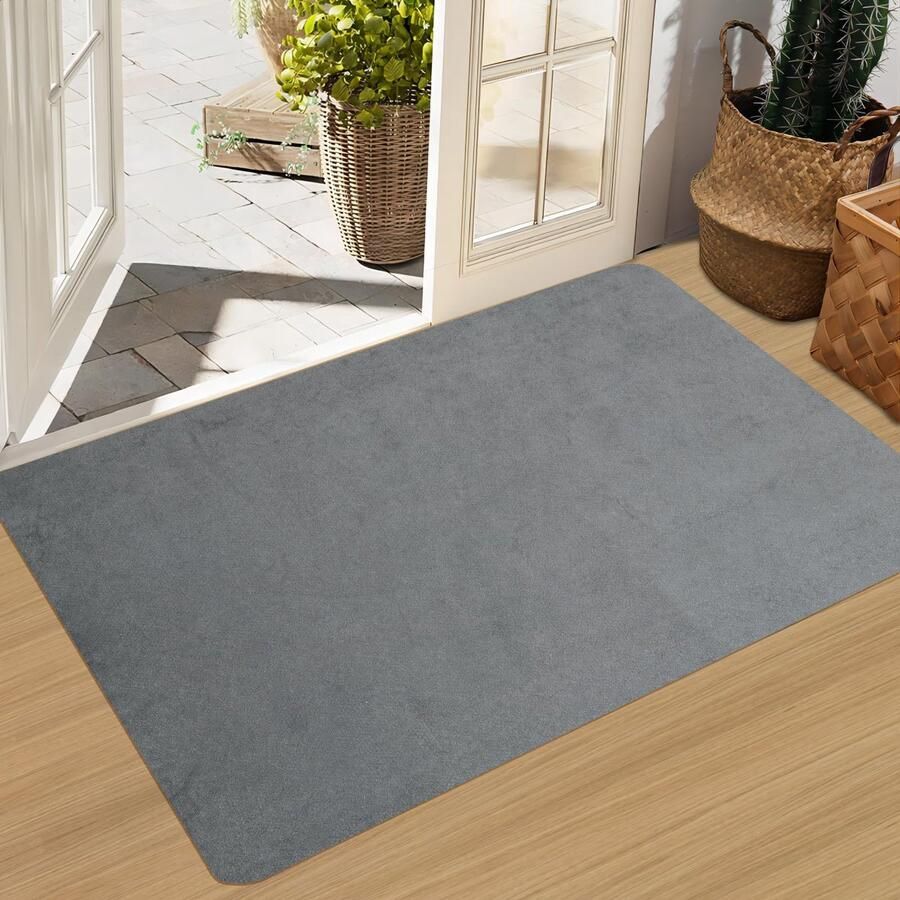 Deurmat voor binnen 3mm dik ultradunne deurmat van 80*120cm voor binnen antislip absorberend vuilafstotend entreemat wasbare deurmat tapijt voor de voordeur vlakke binnenvloermat