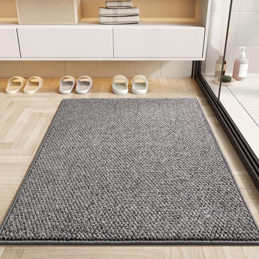 Deurmat voor buiten welkomstmat voor buiten vloerkleed voor binnen vuilopvangend antislip wasbaar laag profiel modderbestendig absorberend kleurvast voor voordeur en achterdeur voor binnen (60x90cm)