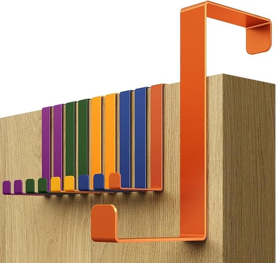 Deurophanghaakjes 10-delige set meerkleurige deurhaken voor bladdiepte 3 6 cm + 4 6 cm (1 8 inch stevige kapstokhaken voor deur deurhaak - Foto 2