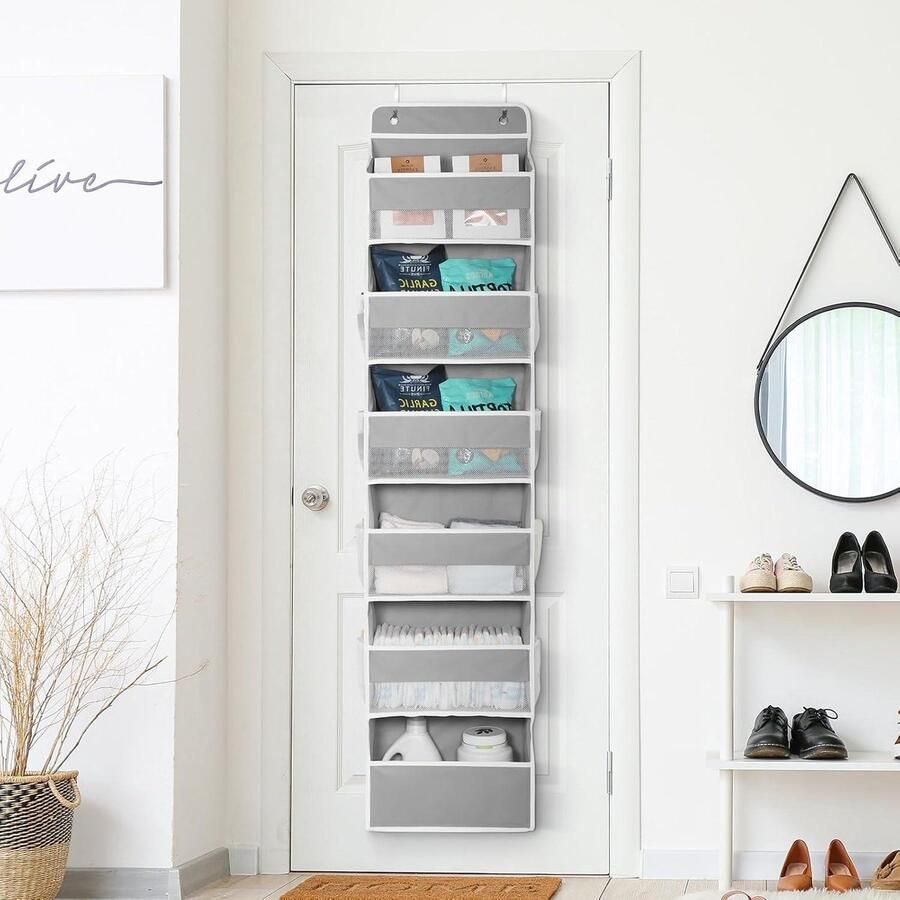 Deurorganizer hangrek badkamer kinderkamer 6 grote vakken 8 zijvakken opslag kledingkast slaapkamer kledingkasten slaapkamer