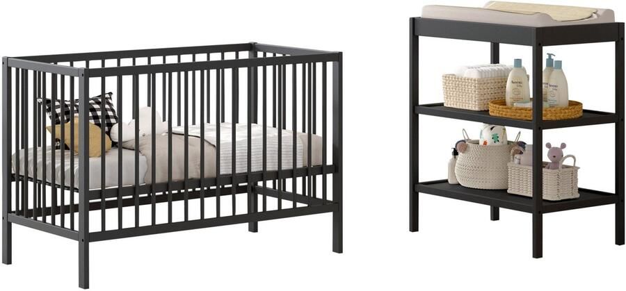 Vipack Babymeubelset Dino is het ideale startpakket voor uw kind van massief beukenhout (2-delig) - Foto 4