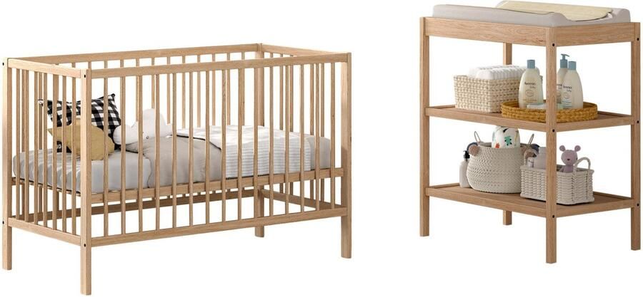 Vipack Babymeubelset Dino is het ideale startpakket voor uw kind van massief beukenhout (2-delig) - Foto 4