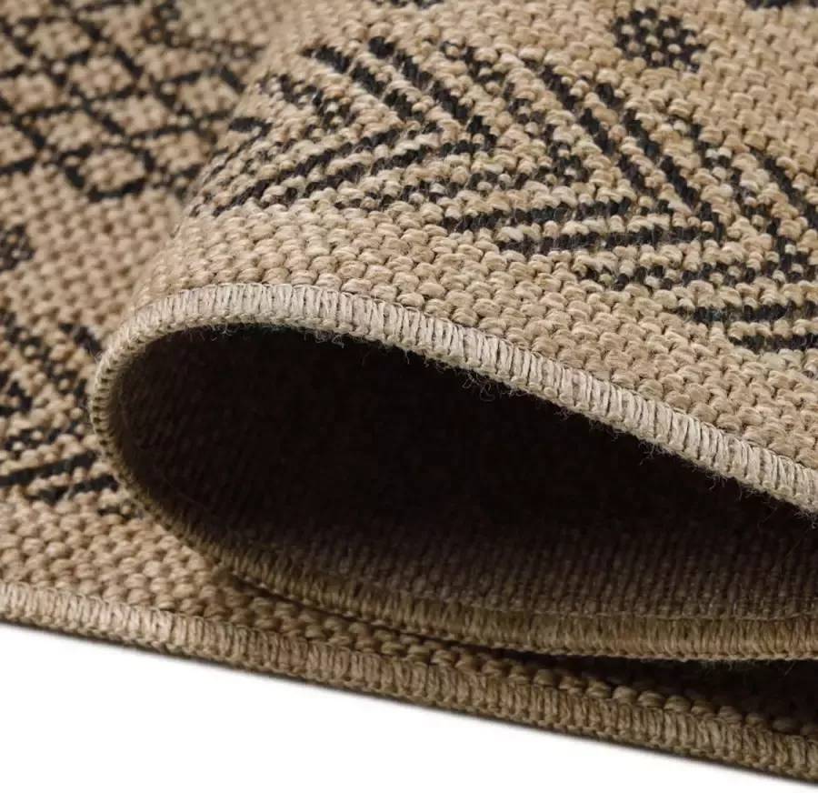 Dhaka Vloerkleed Beige Black 80x250cm (8714)