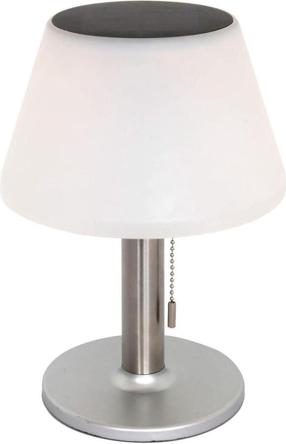Diameter 20 cm Hoogte 28 cm Draadloze Tafellamp Op Zonne-Energie Warmwit 3 Lichtniveaus Binnen Buiten Sensor Accu