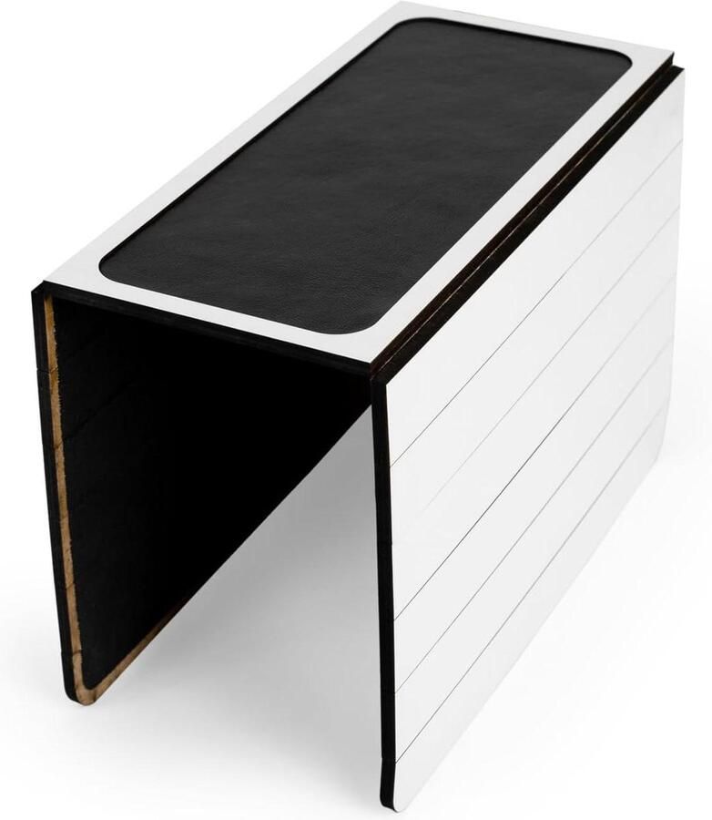 Senza Marchio Dienblad Armleuning Antislip Flexibele Houten Dienblad met Mobiele Telefoonhouder Opvouwbaar Bank en Stoel Dienblad Armsteun voor Afstandsbedieningen en Snacks