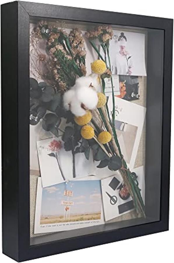 Diep Schaduwkast Lijst voor Foto's Zwart Houten Fotolijst voor Muren en Tafel