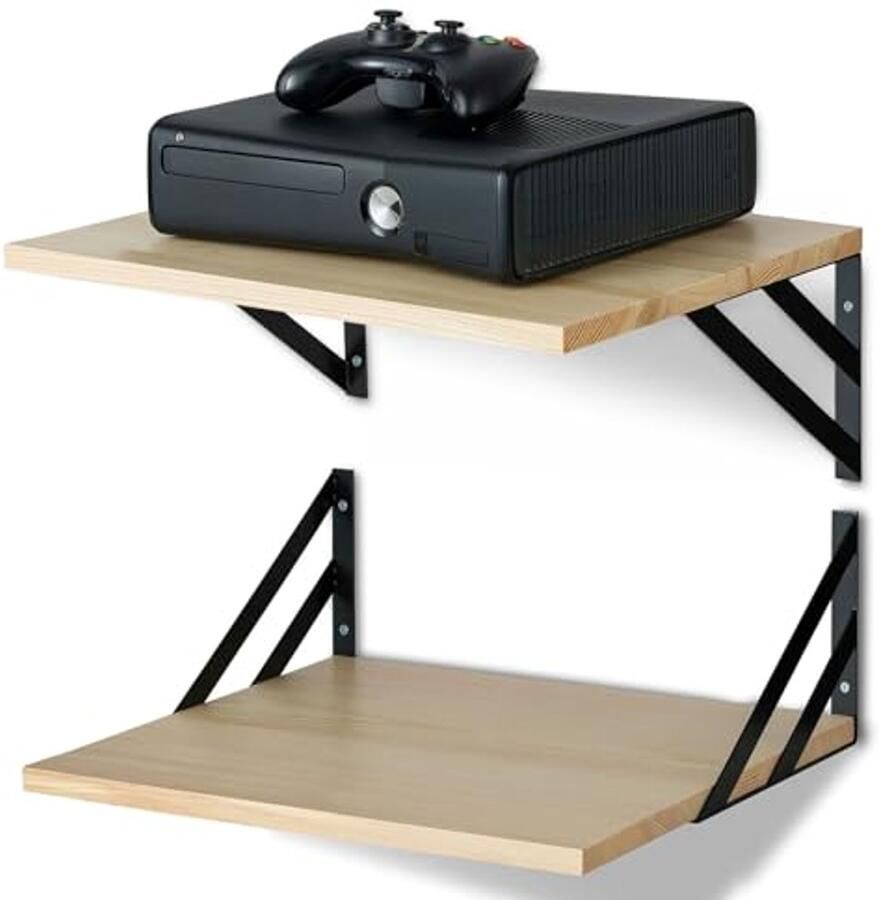 Diepe Wandplanken voor Muren Multifunctionele Wandrekken voor Keuken Badkamer en Woonkamer Houten Planken 40 cm Breed