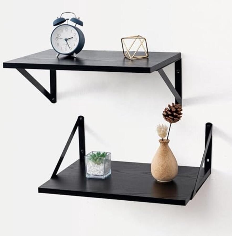 Diepe Wandplanken zonder Voorgeboorde Gaten Set van 2 16x12 Inch