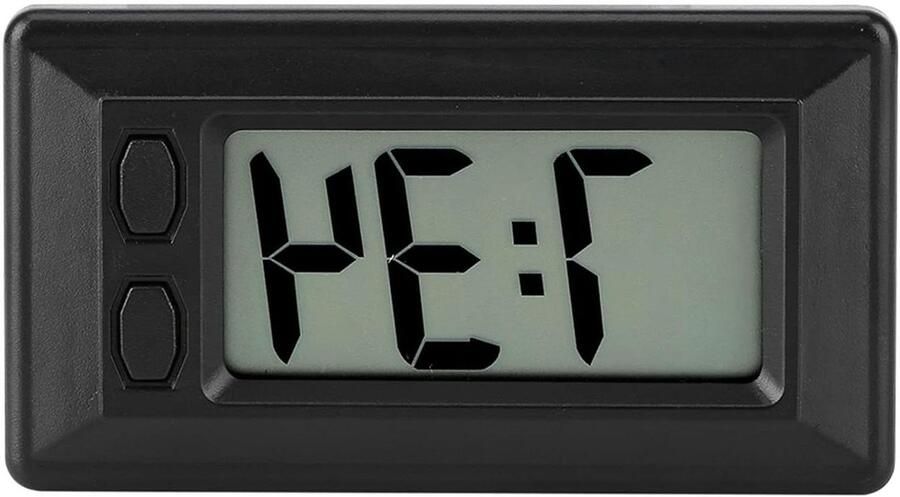 Digital Mini Car Dashboard Clock with LCD Display and Glue for Home Desk or Office