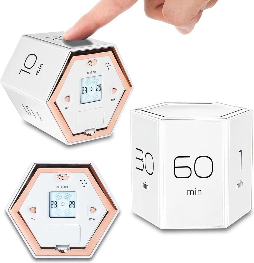 Digitale keukentimer met verstelbare tijdinstellingen Stille afteltimer voor koken studeren en werk