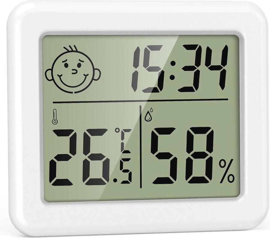 Digitale Thermometer en Hygrometer met LCD-scherm Luchtvochtigheids- en Temperatuurmonitor voor Thuis en Kantoor