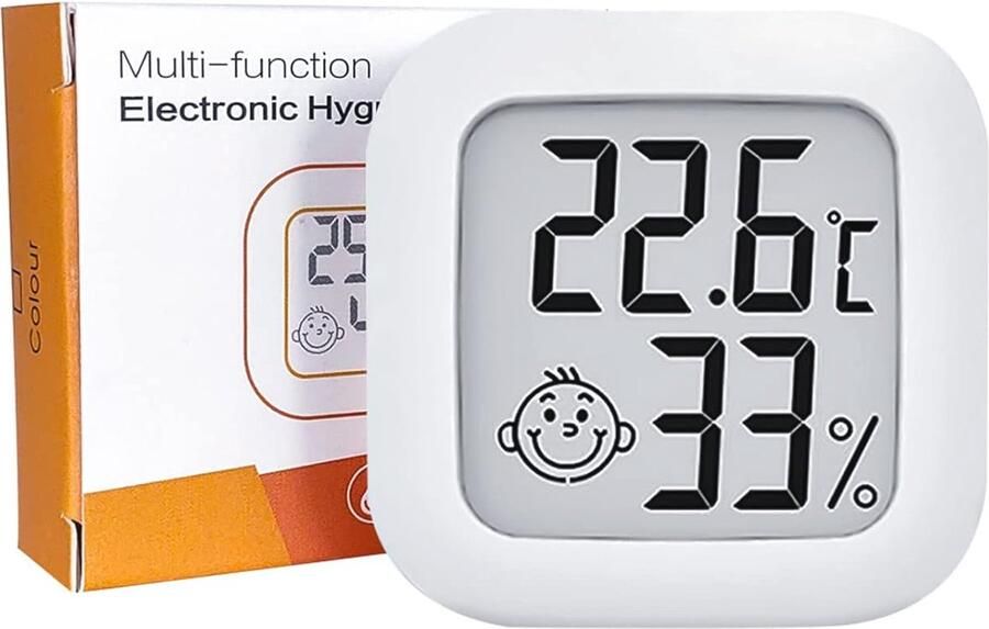 Digitale thermometer en hygrometer voor binnen Hoge nauwkeurigheid mini-thermo-hygrometer temperatuur- en luchtvochtigheidsmeter