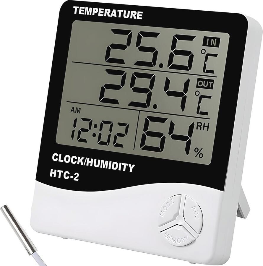 Digitale Thermometer voor Binnen en Buiten Nauwkeurige Thermo-Hygrometer met Sonde