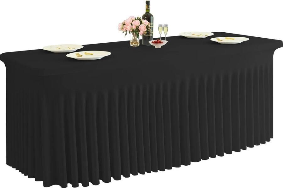 Digitalewarenhuis opvouwbare tafel voor onder tafelkleed Rechthoekig Witte tafel vergader en catering tafel