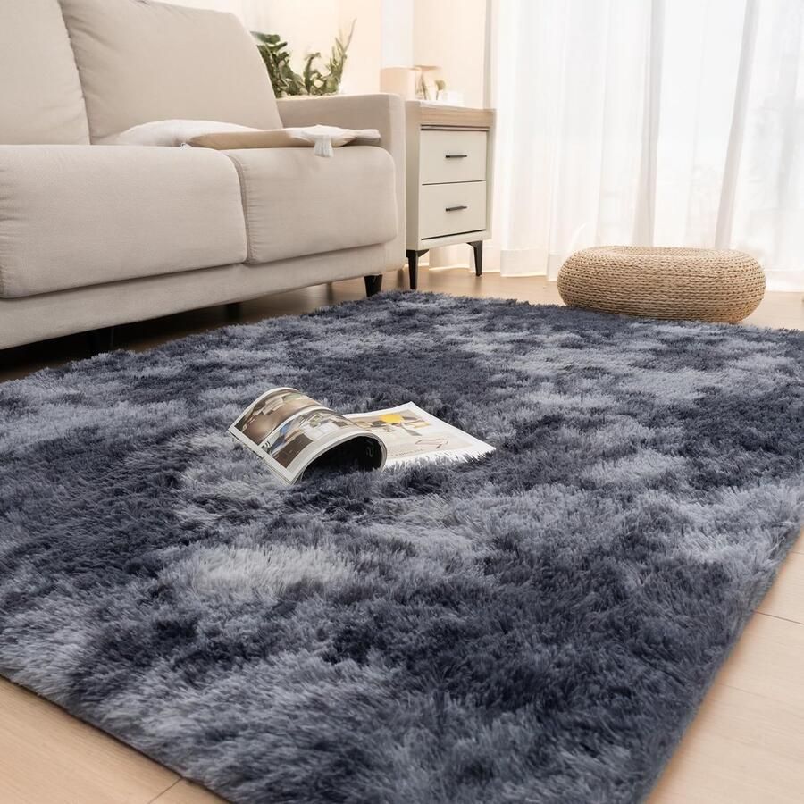 Dik en Zacht Hoogpolig Vloerkleed voor Woonkamer en Slaapkamer Wasbaar