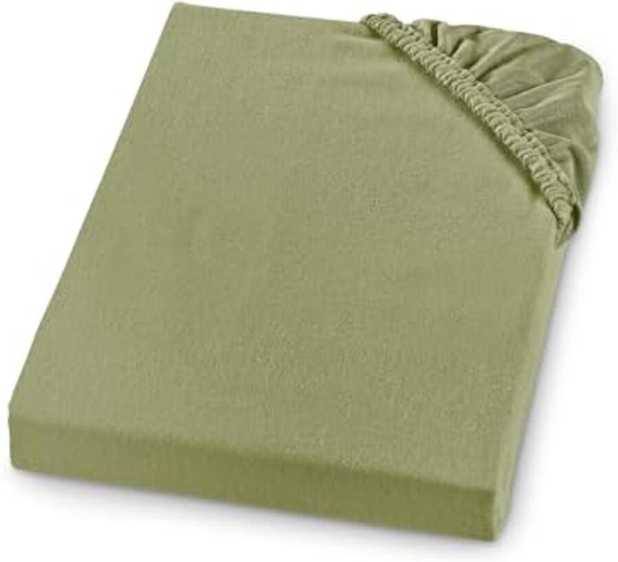 Dik flanellen hoeslaken 180 x 200 cm 100% katoen Oeko-Tex geschikt voor matrassen tot 23 cm