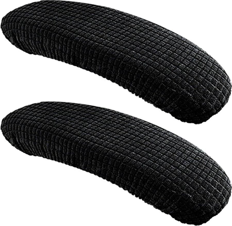 Dikke armleuningpads 2 stuks Bureaustoel armsteun hoes Rekbare armpad Draaibare hoes Stretch zwart Gebogen elastische Waterdichte mouw Wrap deken Slip voor thuisrust Bureau draaibaar content nodig - Foto 2