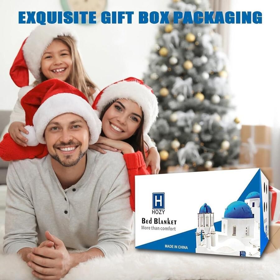 Dikke Fleece Deken 220x240 cm Donkergrijs Zacht en Warm voor Dubbel Bed of Sofa