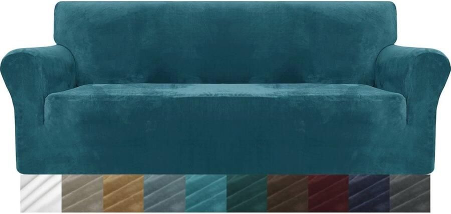 Dikke fluwelen bankhoezen voor 3-zits banken – Elastische meubelbeschermer voor huisdieren – Super stretchy en anti-slip design