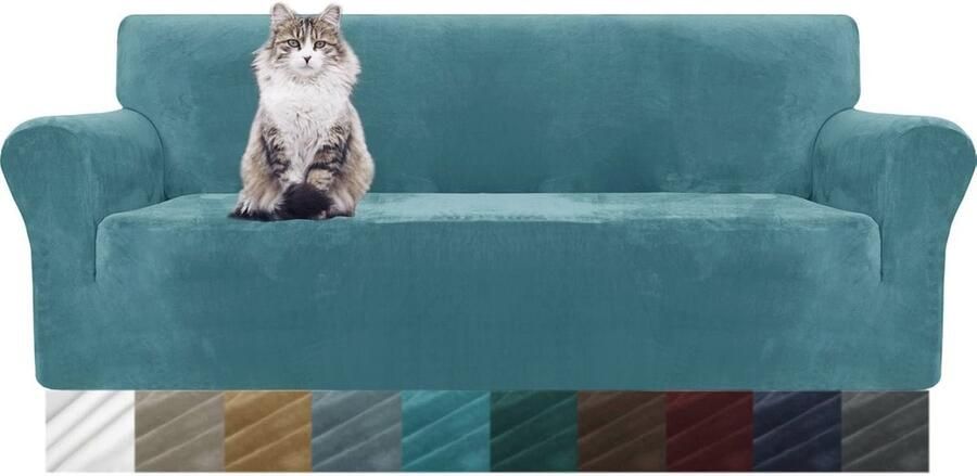 Dikke Fluwelen Bankhoezen voor 3-Zits Banken Super Stretch Meubelbeschermer voor Huisdieren