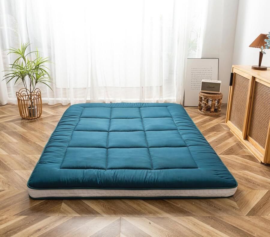 Dikke gewatteerde Japanse Futon Matras voor Vloer en Logeerkamer