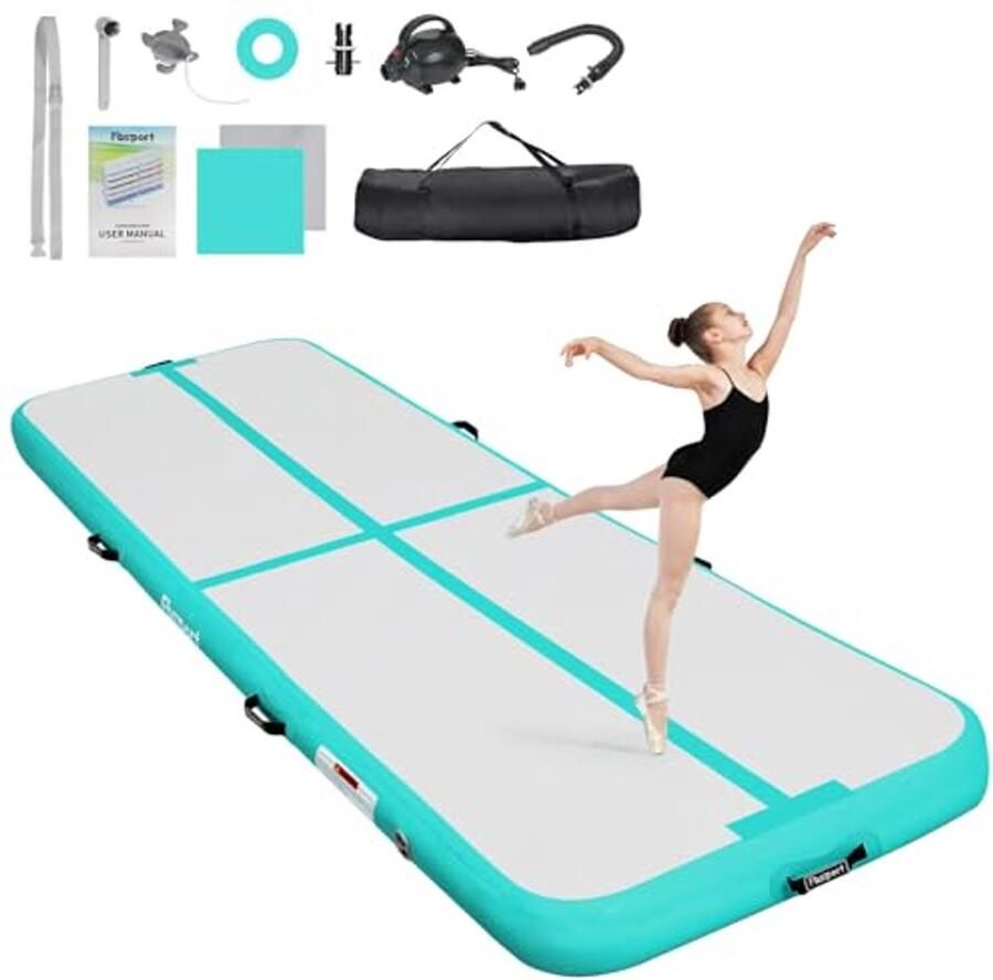 Dikke Opblaasbare Gymnastiekmat 20 cm Multifunctionele Trainingsmat met Pomp en Tas