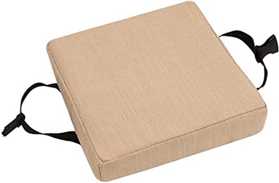 Dikke Stoel Zitkussen 5 8 cm Antislip en Comfortabel 25 x 25 cm Beige