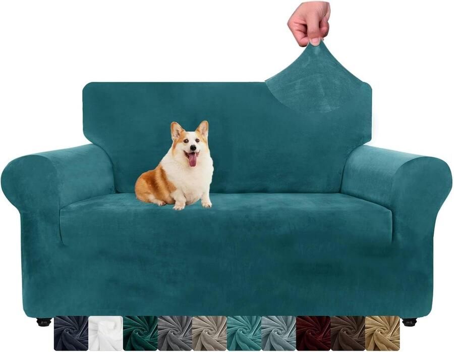 Dikke stretch fluwelen bankhoezen voor 2-zits banken Antislip en wasbaar