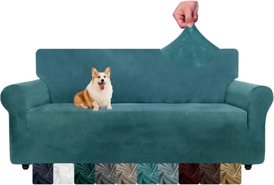 Dikke stretch fluwelen bankhoezen voor 3-zits banken Antislip en wasbaar perfecte meubelbeschermer