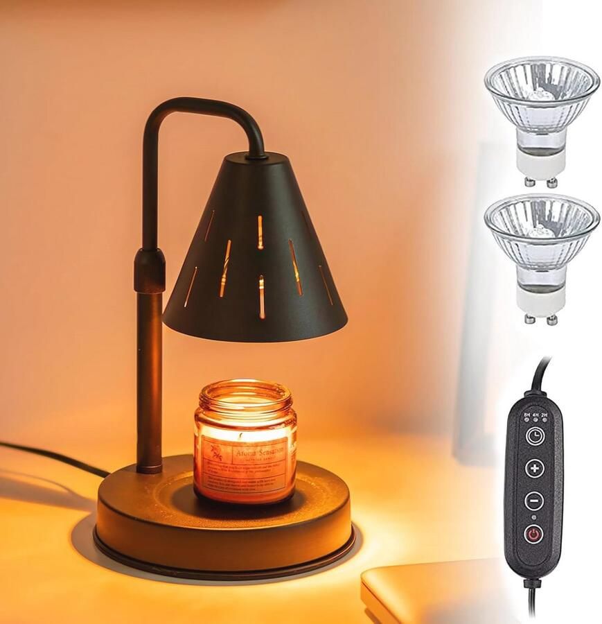 Dimbare Kaarswarmer Lamp met Timer Hoogte Verstelbare Elektrische Wax Smelt voor Geurkaarsen en Decoratie