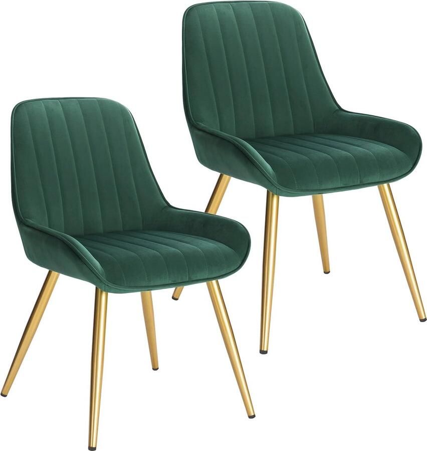 Retro Eetkamerstoel van Fluweel met Metalen Poten Comfortabele Ergonomische Keukenstoel in Lichtgrijs