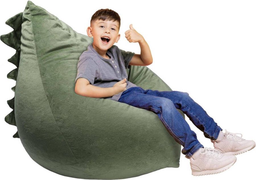 Dinosaurus zitzak Kinderspeelgoed Knuffelopslag Groot formaat Extra zacht voor jongens Meisjes Opbergorganisator met ritssluiting Opbergzak voor kleding (alleen cover)
