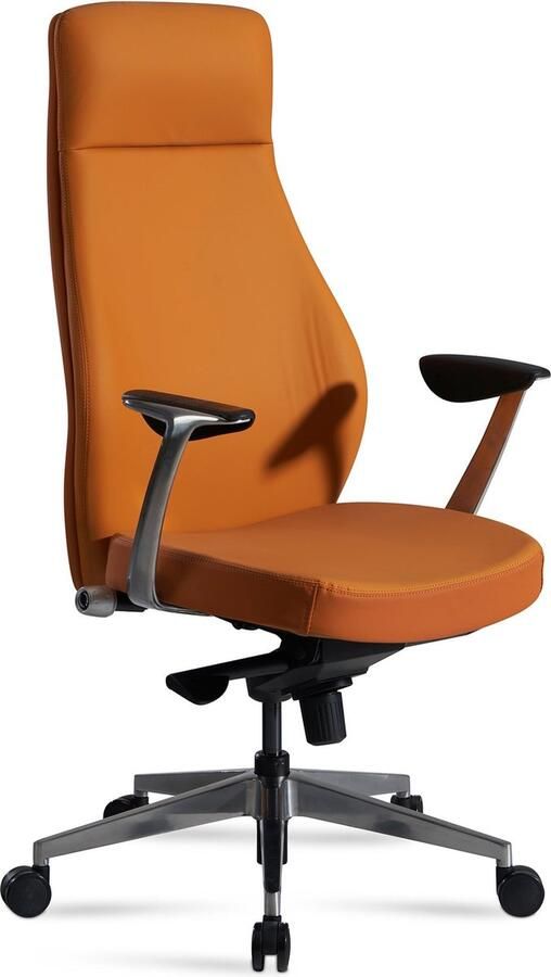 Rootz Living Rootz Directiestoel Bureaustoel Ergonomische stoel Hoogwaardige bekleding Aluminium armleuningen Verstelbare zithoogte 119 cm x 74 cm x 74 cm