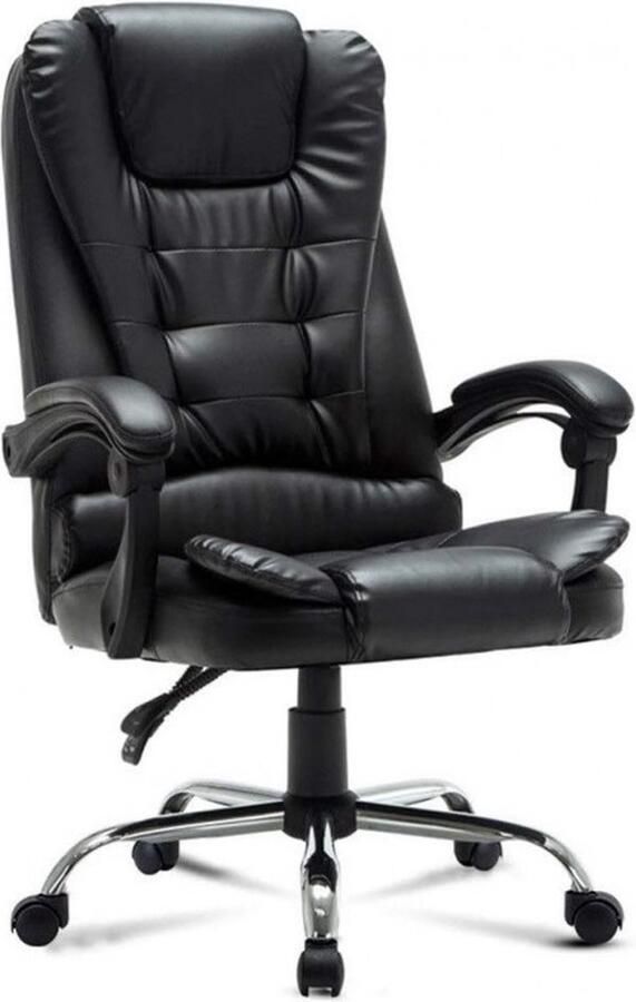 Directiestoel Bureaustoel Zwart Inclusief Gratis Vloerbeschermer 100x140cm