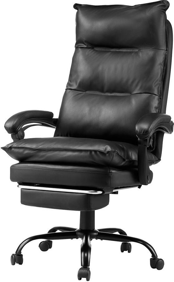 Directiestoel – Hoge Rugleuning met Uitgebreide Functies Zwart voor Ultiem Comfort En iviteit