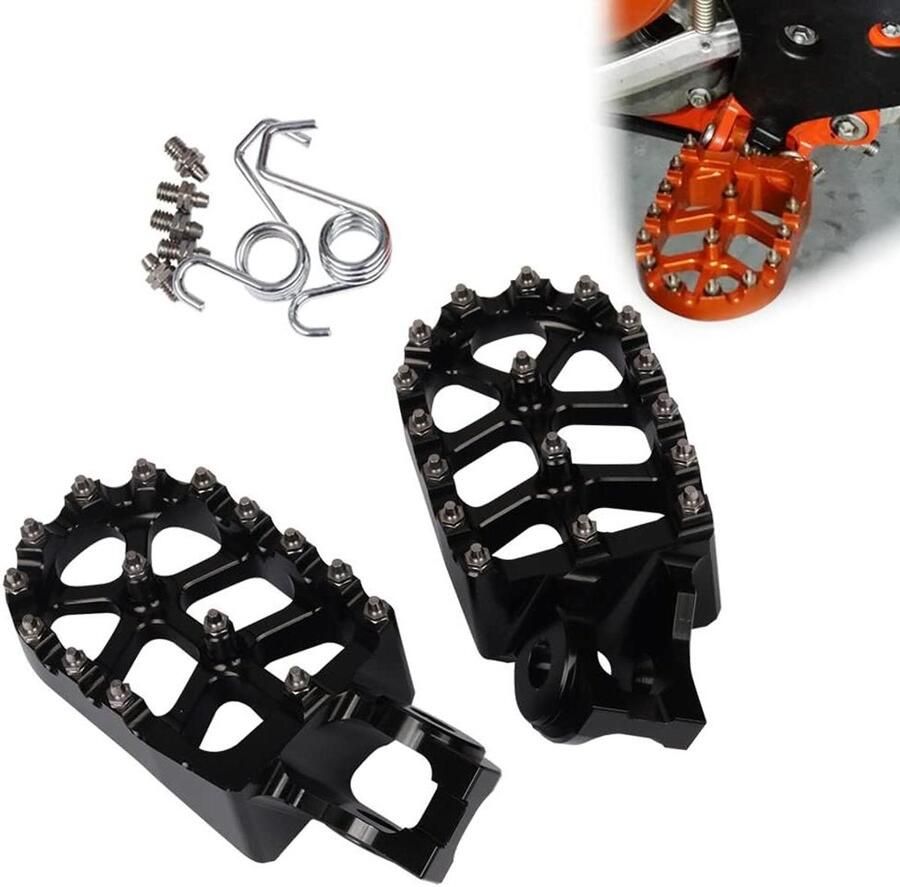 Dirt Bike FootRest Foot Pegs Pedals For KTM SX SXF EXC EXCF XCF XCW XCFW SMC 65 85 125 150 200 250 350 450 530 For Husqvarna Black
