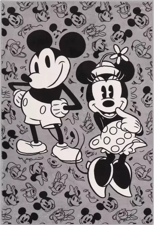 DISNEY Mickey Mouse Minnie Kamerkleed vloerkleed grijs 60x90 cm
