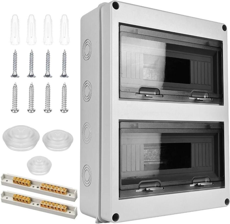 Distributor Box 24 Modules IP65 For Humid Rooms Small Divider 2-Rows Fuse Box Construction