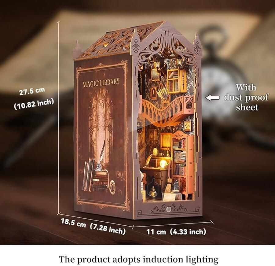 DIY Boek Nook Kit Miniatuur Hoek Bibliotheek Houten Decoratie