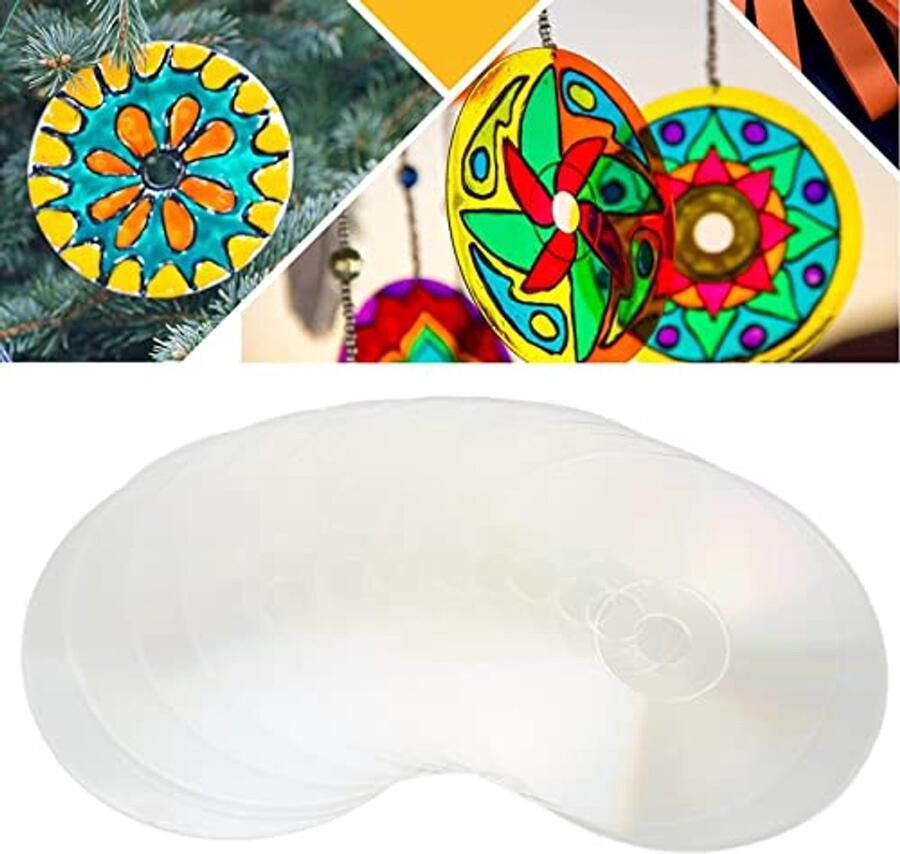 DIY CDs 10 Pieces Clear CDs Aesthetic Polishing Wall CDs for DIY Wall Room Party Decoration CDs for Decoration Aesthetic Transparent Blank CDs for DIY Wall Decoration