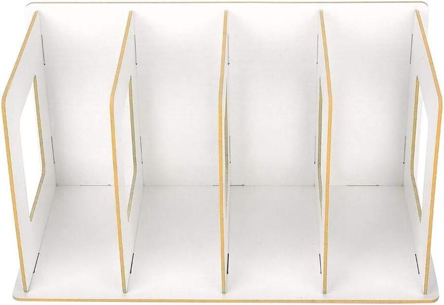 DIY Houten Bureau Boekenrek Boeken DVD Tijdschrift Opslag Plank Thuiskantoor en School Wit