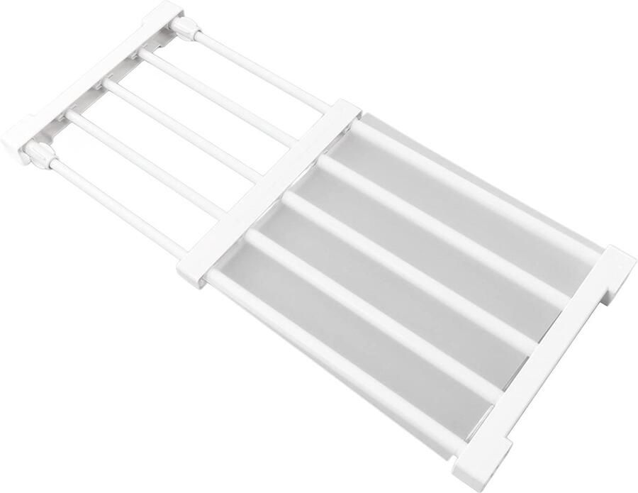 DIY-kastverdeler opbergrek eenvoudige installatie uitbreidbaar 40 pond draaglager multifunctioneel toevoegend extra ruimte kast spanplank voor badkamer (38-55 cm 15-8 6 inch lengte)