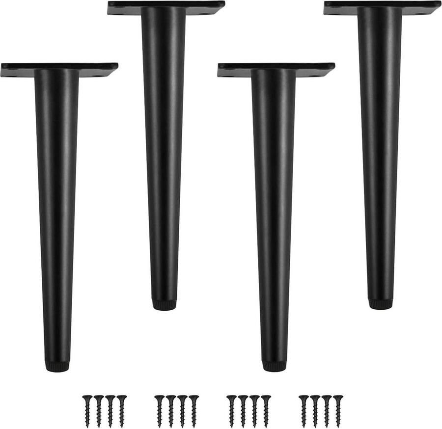 Doe-het-zelf Metalen Tafelpoten Set van 4 Kegel Meubelpoten voor tv-kast bank badkamerkast