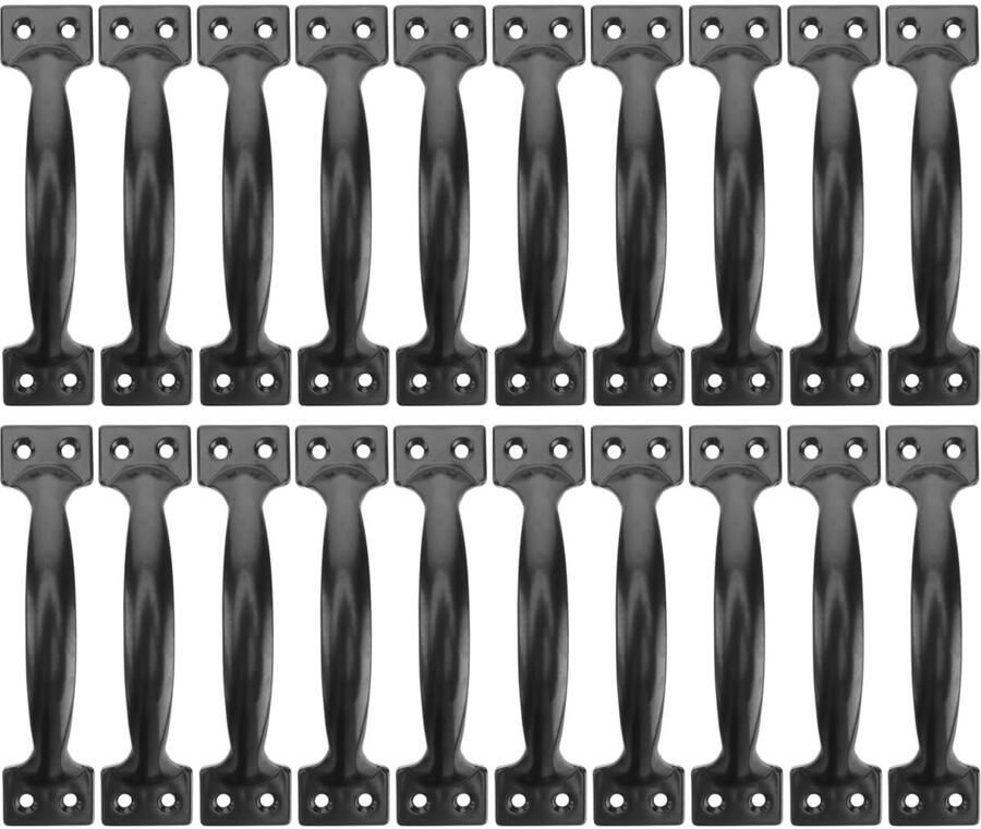 Doitool Door Handles 10 Pieces Door Handles for Black Gates of Wood 6 Police Vintage Door Handles for Kitchen Cabinet Furniture Cabinets Black
