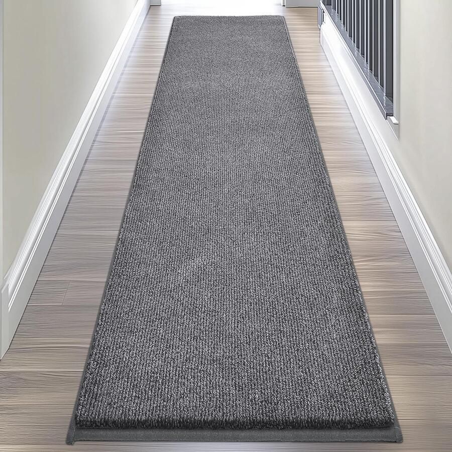 DOMUSTEX Wasbare Tapijtloper 60 x 210 cm Entree Tapijt Vuilvanger Binnen Antislip Deurmat voor Badkamer Keuken Slaapkamer Gang