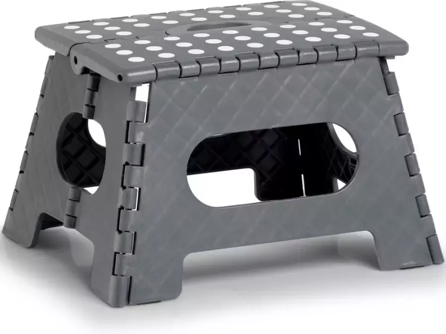Donkergrijs opvouwbaar opstapje opstapkrukje 35 x 22 cm Huishouding Huishoudkrukjes opstapjes Toiletkrukje