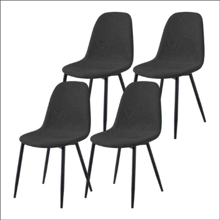 Donkergrijze eettafelstoel – ergonomisch en stijlvol voor elke ruimte