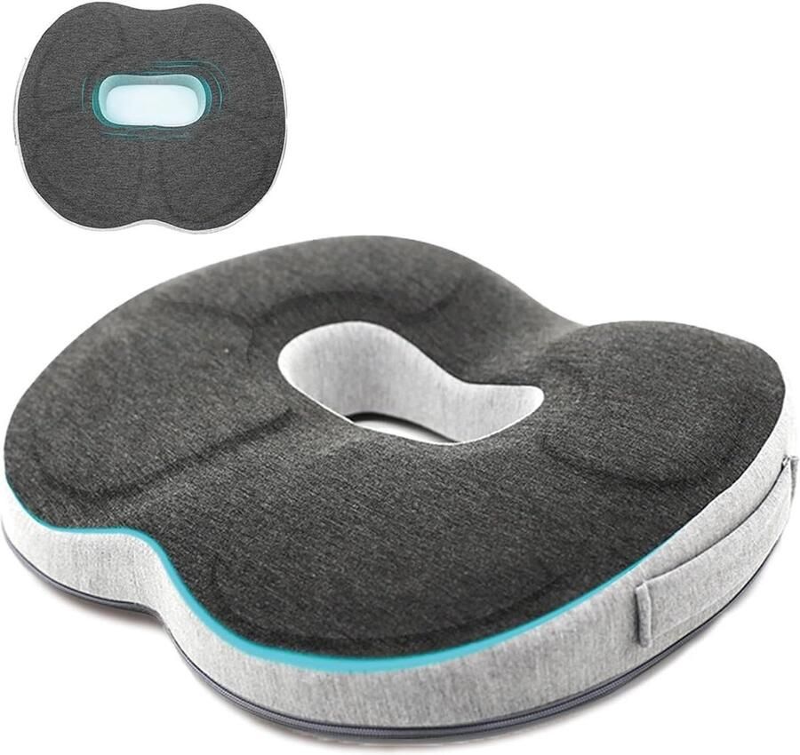 Donut Kussen Stoel Zitkussen Memory Foam Orthopedisch Kussen Hemorrhoid Kussen Coccyx Pad Autostoel Bureaustoel Staartbeen Stuitbeen Postpartum Zwangerschap